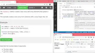 W3School java Script Array filter()