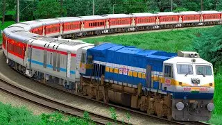 TRAIN CROSSING HIGH SPEED IN CURVED RAIL | BUMPY RAILROAD | Train Simulator | Railwork | NTG GAMING
