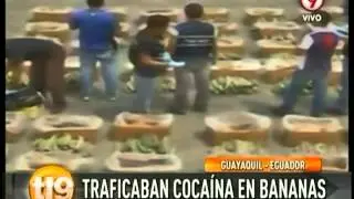 Ecuador: Traficaban coca&iacute;na en bananas