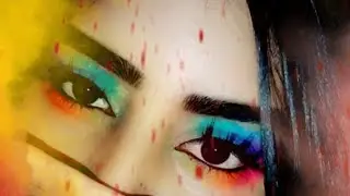 Holi Makeup Tutorial // Eyemakeup with Paper // Paper Makeup challenge #holimakeup #makeupchallenge
