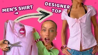 I Turned a Men&rsquo;s Shirt Into a Designer-Inspired Blouse (Step-by-Step Tutorial)