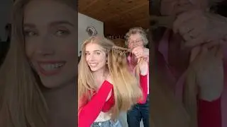 Wie krass gut sieht die Frisur aus? 💁🏼&zwj;♀️Geht so leicht ✨ Omi wollt glaub, dass ich still bin..