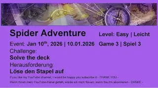 Spider Adventure - Easy #3 | Jan 10th, 2020