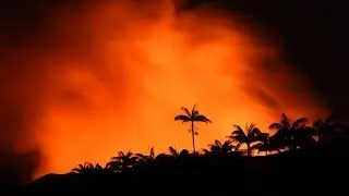 4K timelapse of sunset at Marum Lava Lake   Ambrym,  Vanuatu.