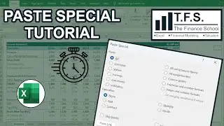 Save Time: Master Paste Special in Excel!! ⏱️ | The Finance School | Microsoft Office Excel