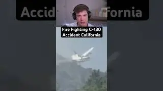 Тушение пожара при аварии C-130 в Калифорнии