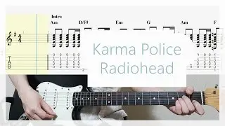Radiohead - Karma Police Guitar Cover with Tab