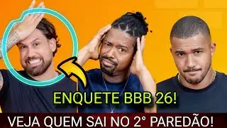 BBB 26: BRIGIDO, LEANDRO E MATHEUS ENQUETE UOL ATUALIZADA MOSTRA QUEM SAI DO PROGRAMA NO 2&deg; PARED&Atilde;O