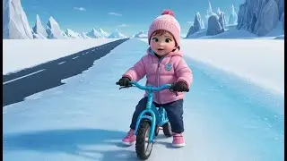 Frozen Trail Bike Journey 🚲❄️🎶 | Cool Winter Ride Song for Toddlers & Preschoolers
