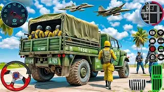 Армейские грузовые игры с вождением грузовиков &mdash; US Offroad Army Truck Driving 3D 2025 &mdash; геймплей...