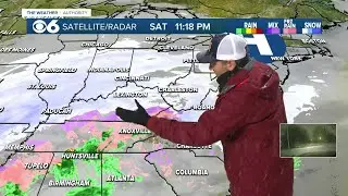 When sleet will move into Central Virginia (Saturday 11:15 p.m. Update)