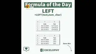 LEFT formula in excel #shorts #exceltips #computertricks #technology #subscribe #SmArTtEcH #excel
