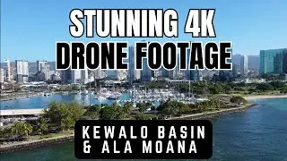 Aerial Paradise over Kewalo Basin Oahu, Hawaii | 4K Drone Views