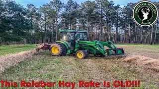 RAKING HAY WITH A 50 YEAR OLD NEW HOLLAND HAY RAKE!