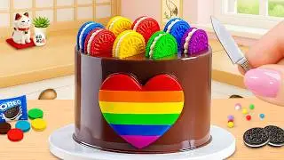 Mini Chocolate Heart Cake Hacks 🍫 週末に作る簡単チョコレートケーキのデコレーション  🌈 Tiny Joy Japan
