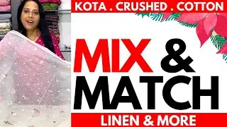 MIX & MATCH COLLECTION | KOTA | SAREE & KURTI COMBO | LINEN | 27APR25