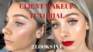Glossy Lid Editorial Client Makeup Tutorial |  2 looks in 1 | @bekkemp_mua
