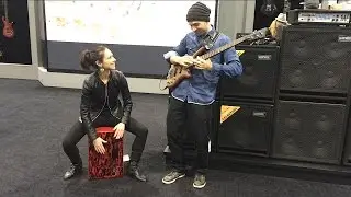 Emmanuelle Caplette a Warwick Artist Playing at WARWICK Booth ( NAMM 2016 )
