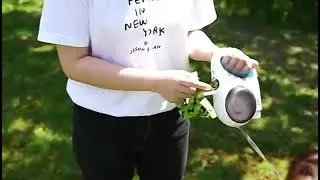 Retractable Dog Leash With Built-In Garbage Bag And Food Storage