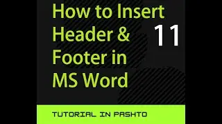 How to insert header, footer and page number in MS Word.
