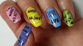Back to School Nails: Sticky Notes