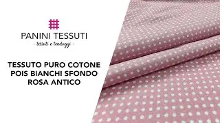 Cotone Rosa Antico Pois Bianchi per handmade colorato!