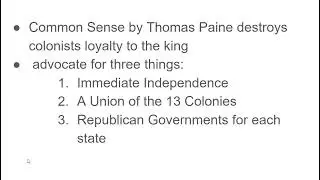 Commons Sense and the Declaration of Independence