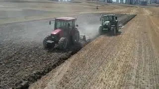 Anız yerine pulluk ve Rotovatör işçiliği
