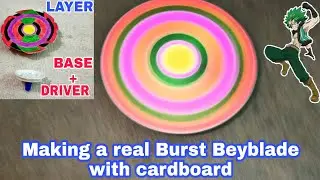 making a real bursting Beyblade with cardboard || how to make a Beyblade that bursts