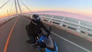 20251115_新湊大橋（夕日）