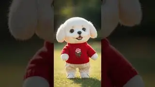 Stylish Puppy in Red Floral Sweater Breaks Hearts Everywhere #puppy #fashion #cute