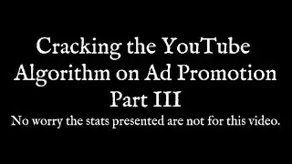 Algorithm Promotion Ad III