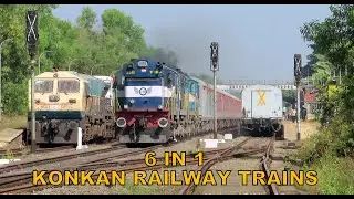 [6 in 1] Super Fast Diesel Konkan Railway Trains : Rajdhani + Tejas + Jan Shatabdi + Sampark Kranti