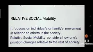 Absolute & Relative SOCIAL MOBILITY. BSc. Nursing SOCIOLOGY UNIT -7 Social Stratification