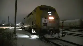 VIA 87 Passenger Train Pulling In To Sarnia Station