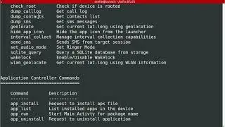 Metasploit session connected to a remote Android meterpreter