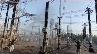 400KV HOTLINE (LIVE LINE) WASHING WORK.