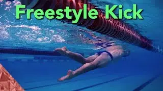 Freestyle kick technique. Swimming front crawl. Improve your position