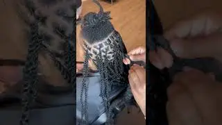 Two strand twist extension over locs.