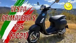 Vespa Primavera S 125 (2021) 🛵 Probefahrt, Walkaround, Soundcheck, 0-100 km/h (DEUTSCH) 🛵 VLOG171
