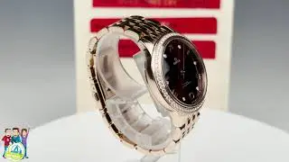 Gold Armbanduhr Omega De Ville Prestige mit Diamantbesatz