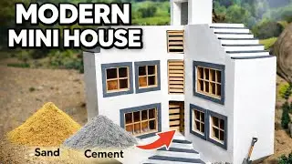 Modern Miniature House Model | Handmade Cement House Build