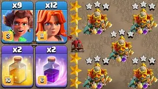 TH16 NEW ATTACK STRATEGY! Root Rider With Rage & Healing Spell : CLASH OF CLANS #14