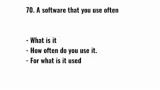 A software that you use often (September to December 2019 cue card)