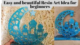 Easy Resin art for Ramadan #art #resin #resinart #craft #handmade #ramadan #decor #resincraft