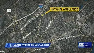 St. James Avenue bridge closed for emergency repairs in Springfield