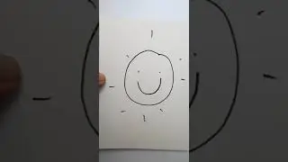 Easiest  and simple Smiling Sun l Shorts 10 Seconds Drawing Challenge  |  11s Drawing