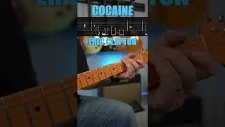 Cocaine Eric Clapton Guitar Riff with TAB