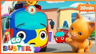 Buster's Kitten Rescue Lesson! 🚒🐱 | Go Buster - Bus Cartoons & Kids Stories