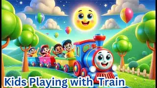 🎵 Kids Playing with Train 🚂 | Fun Train Song for Kids | Learn, Sing & Dance with Toy Trains